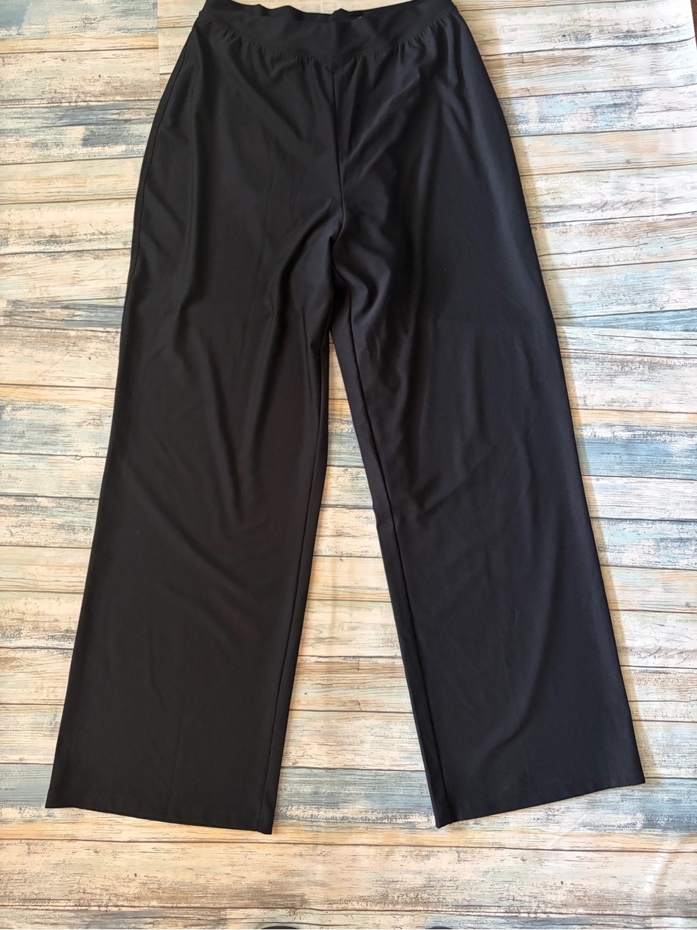SPANX Pantalón Bod-A-Bing Black Wide-Leg Size XL - Picture 1 of 6